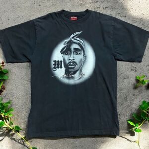 Makaveli Branded Vintage Y2K Airbrush Photo T-Shirt Black Men's Size Medium